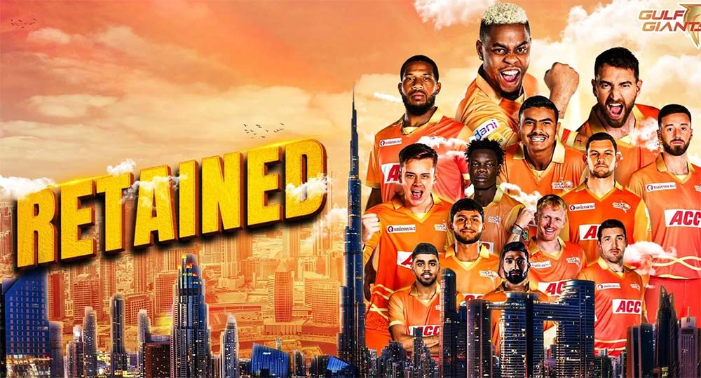 गल्फ जायन्टद्वारा दिपेन्द्र सिंह ऐरीसहित १३ खेलाडी रिटेन