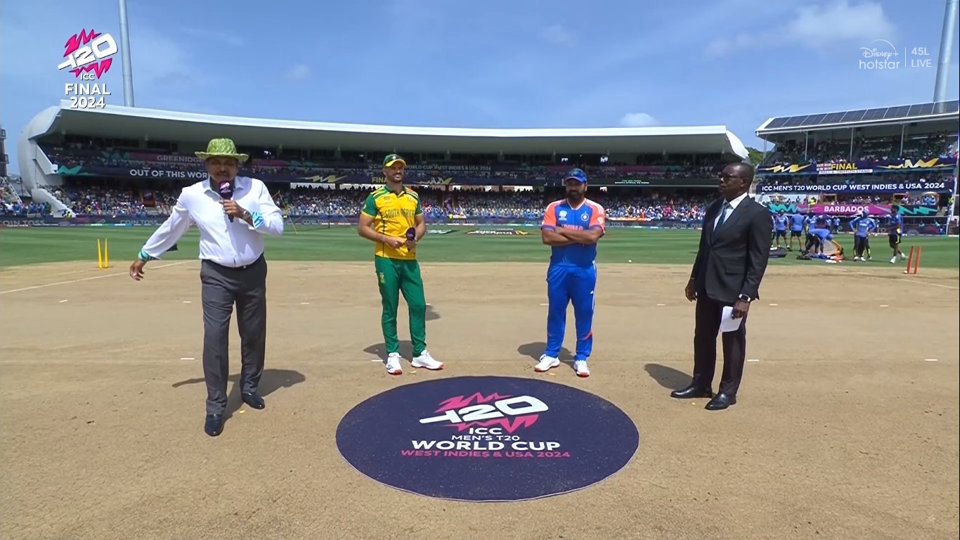 टी-२० विश्वकप फाइनलः भारतले टस जितेर पहिला ब्याटिङ गर्दै