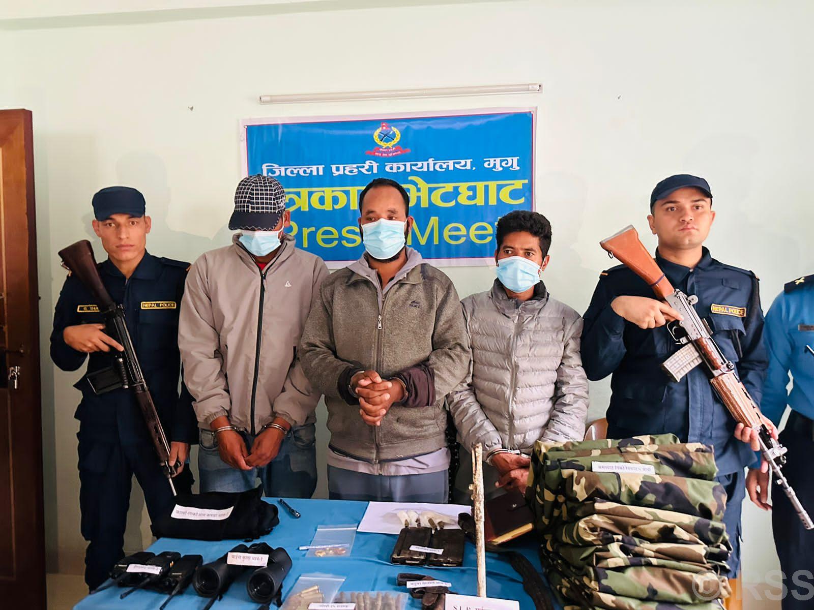 मुगुमा यार्सालगायतका सामान लुटपाटमा संलग्न तीन जना पक्राउ