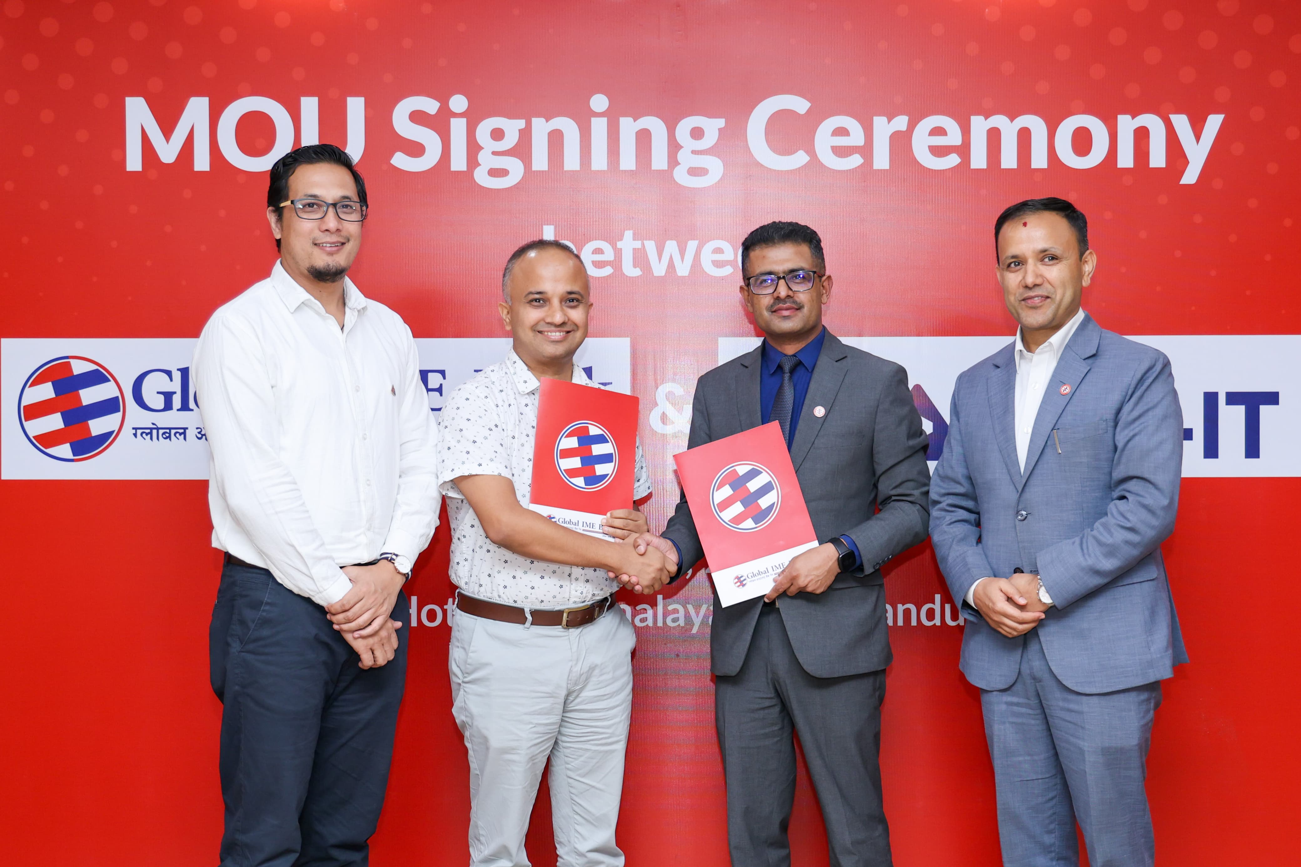 ग्लोबल आइएमई बैंक र नास-आईटीबीच दिगो साझेदारीसम्बन्धी सम्झौता