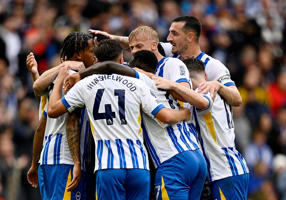 म्यानचेस्टर युनाइटेड ब्राइटनसँग स्तब्ध