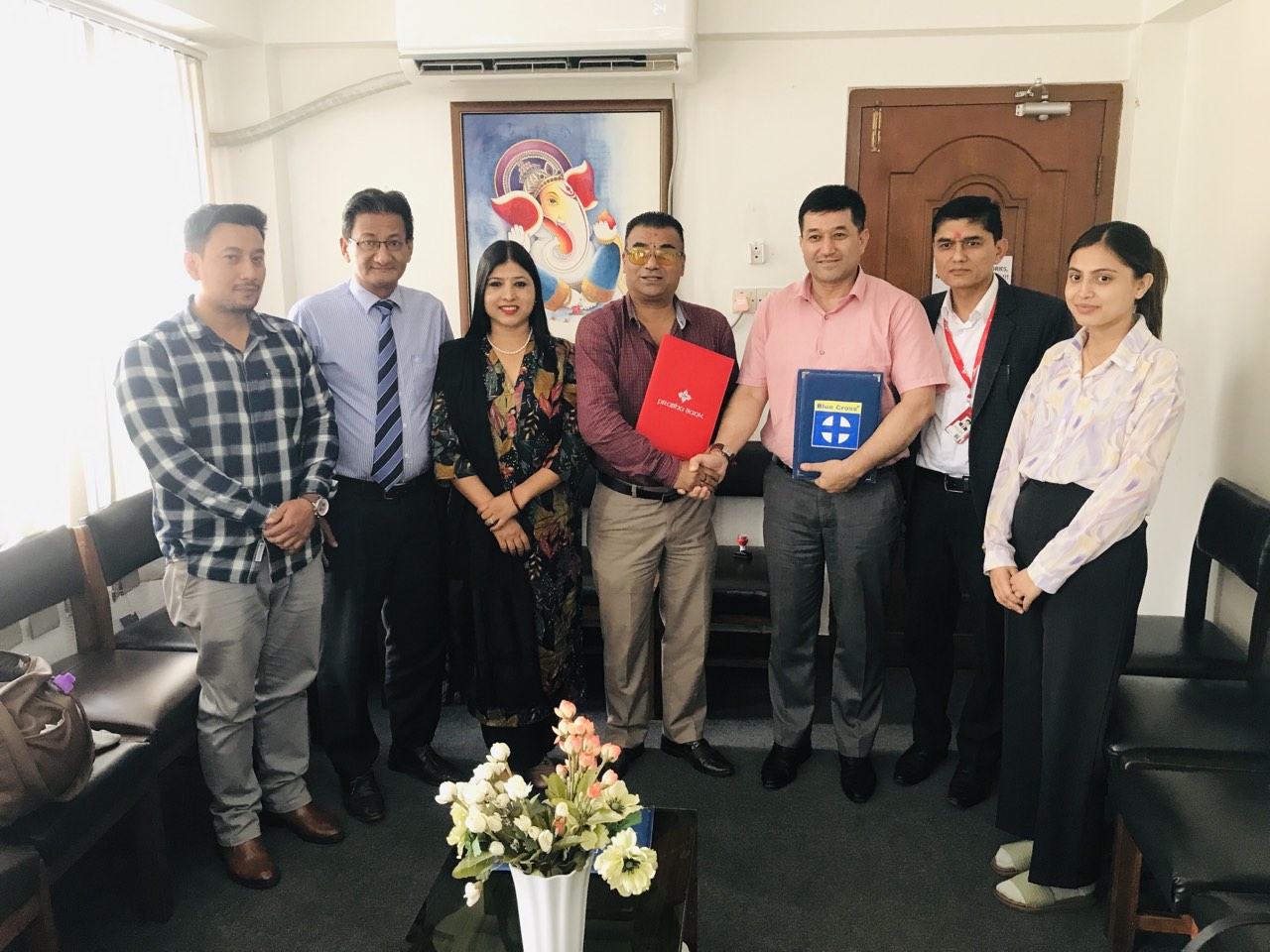 ब्लु क्रस हस्पिटलर प्रभु बैंकबीच विशेष छुट सम्झौता