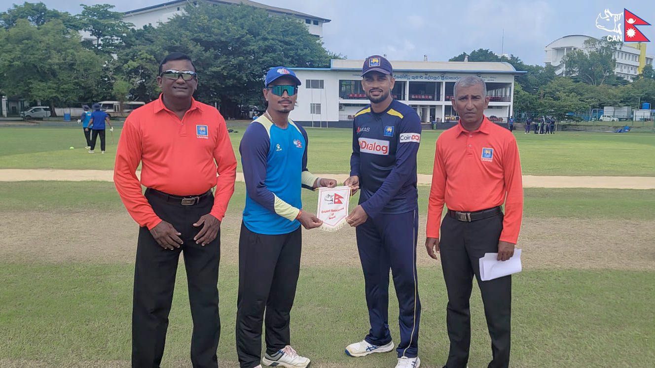 श्रीलंकामा अभ्यास खेलमा नेपालले पहिला ब्याटिङ गर्दै