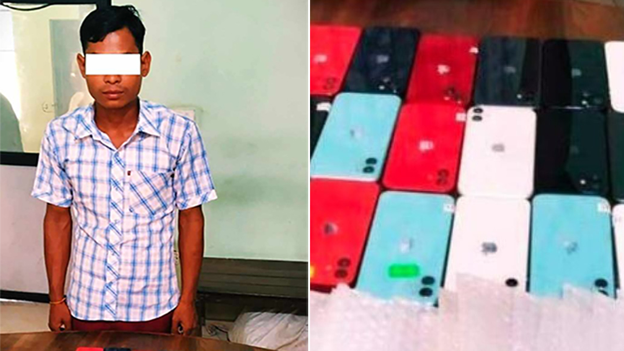आठ लाख ४० हजार मूल्य बराबरका आइफोनसहित एक जना पक्राउ