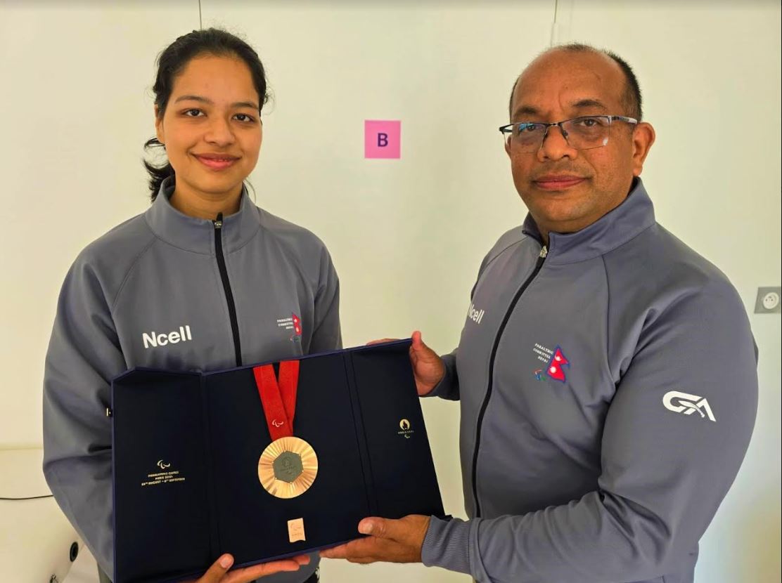 पारा ओलम्पिकमा ऐतिहासिक पदक दिलाउने पलेशालाई एनसेलले सम्मान गर्ने