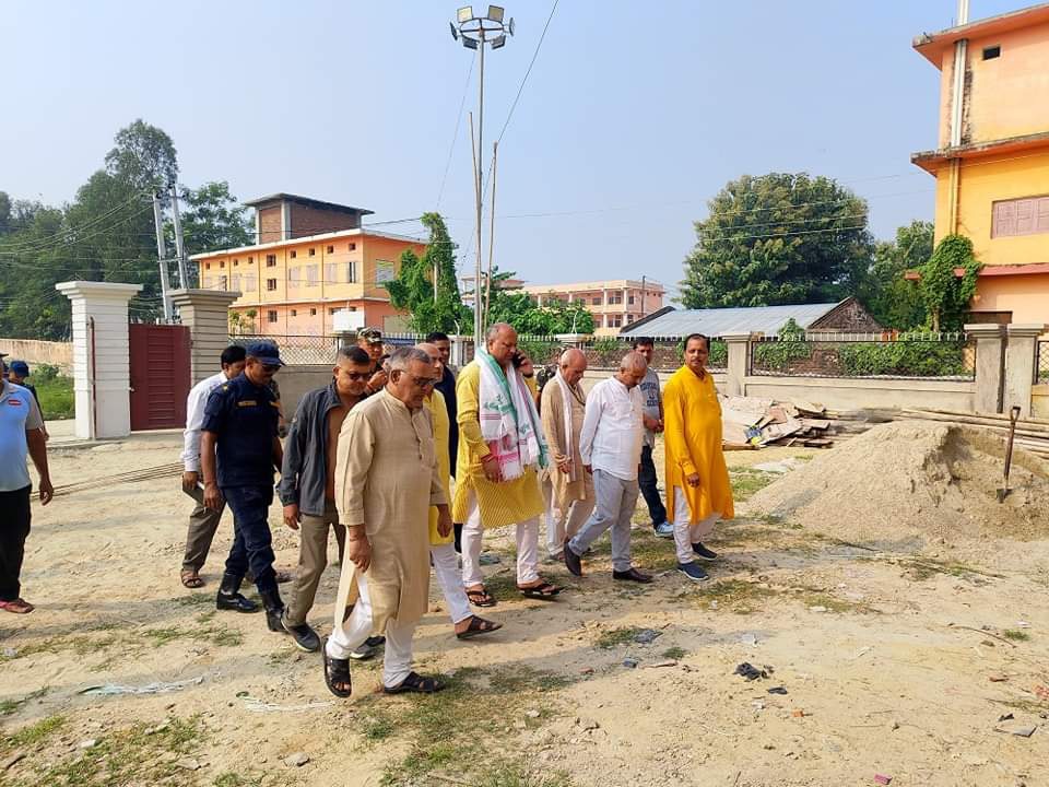 मैथिली विकास कोषको निर्माणाधीन भवनको मुख्यमन्त्री सिँहद्वारा निरीक्षण