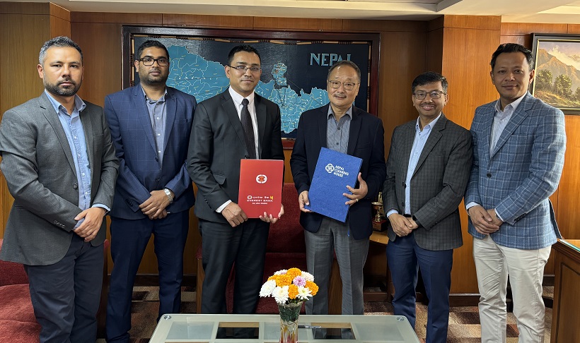 एभरेष्ट बैंक र एनसीएचएलबीच अन्तरदेशीय भुक्तानी गर्ने सम्झौता