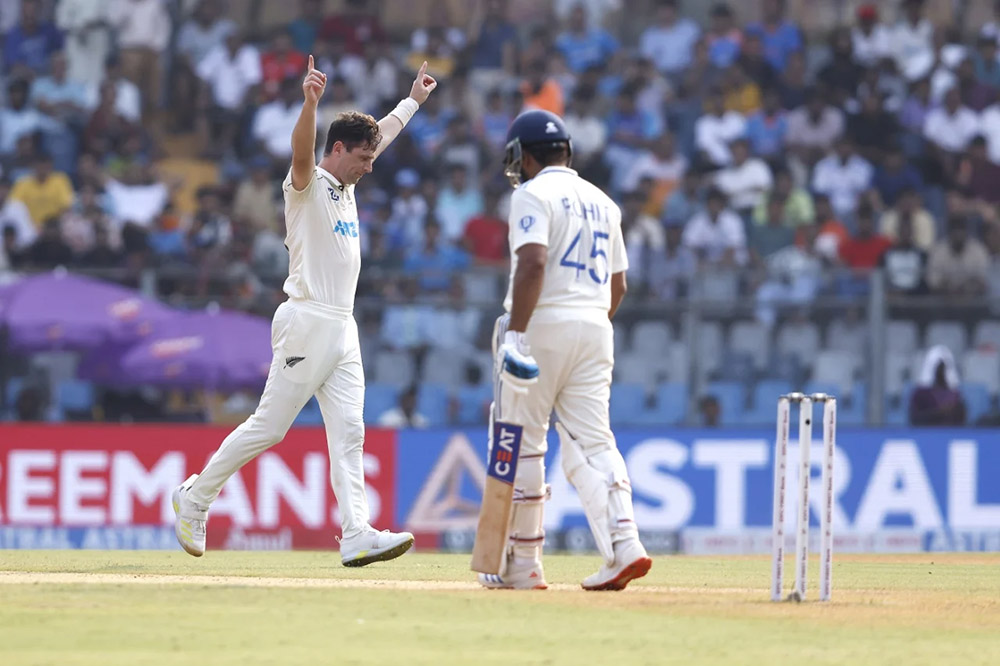 तेस्रो टेस्टको पहिलो दिन भारतविरुद्ध न्यूजील्याण्ड १४९ रनले अगाडि