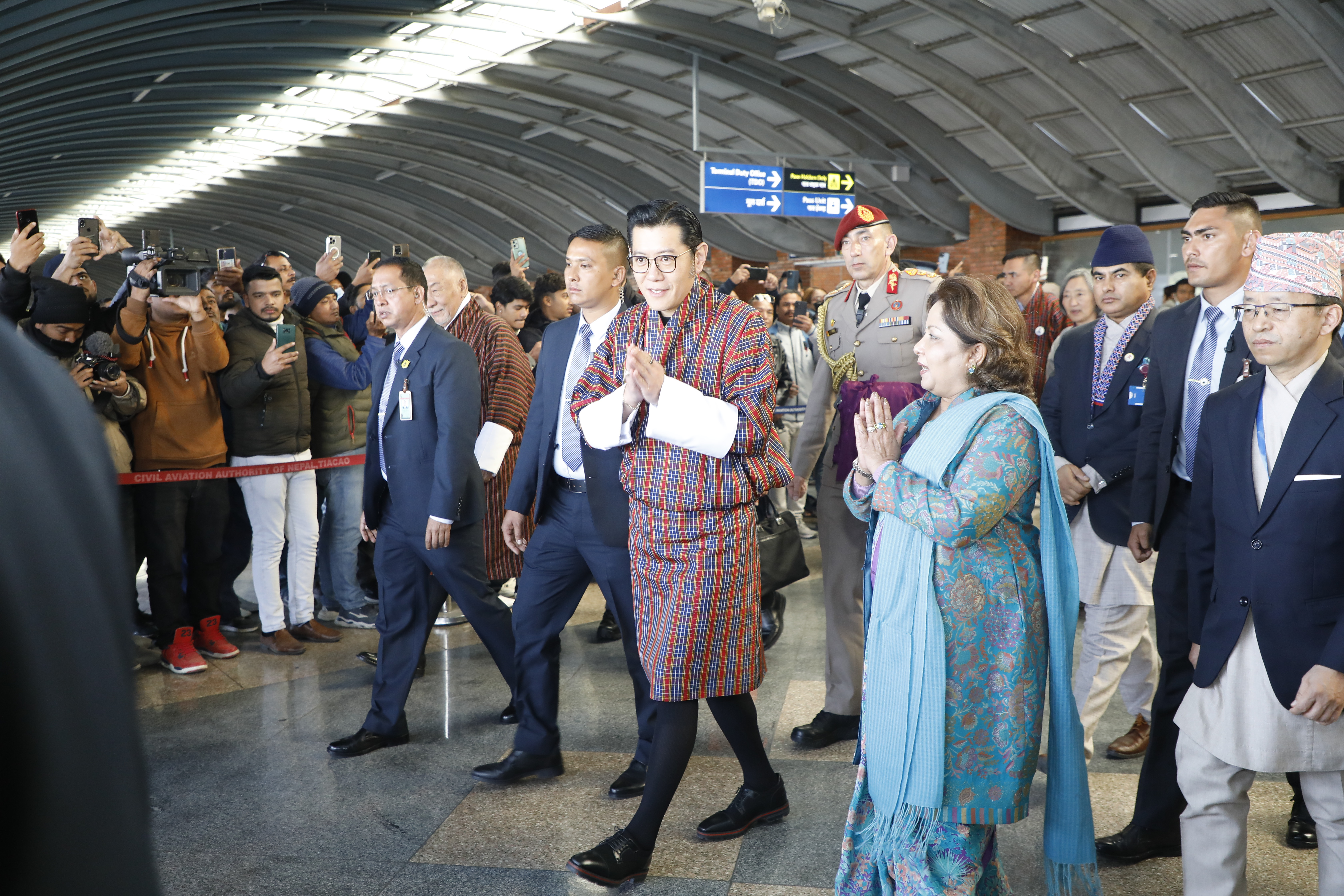 भूटानी राजा जिग्मे खेसर नाम्गेल वाङचुक काठमाडौंमा