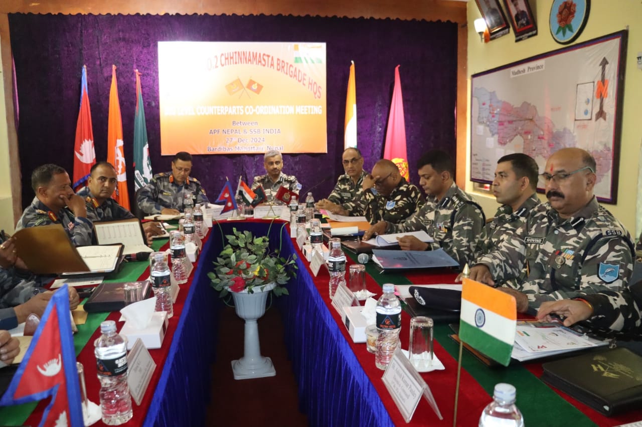 नेपाल-भारतका उच्च सुरक्षा अधिकारीहरुको बैठकको बर्दिबासमा