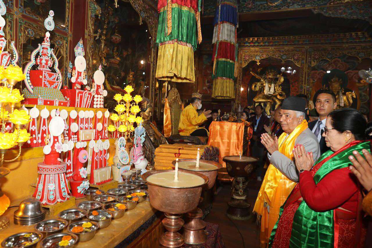 २५६९ औं बुद्ध जयन्ती : बौद्ध महाचैत्य परिसरमा  राष्ट्रपति