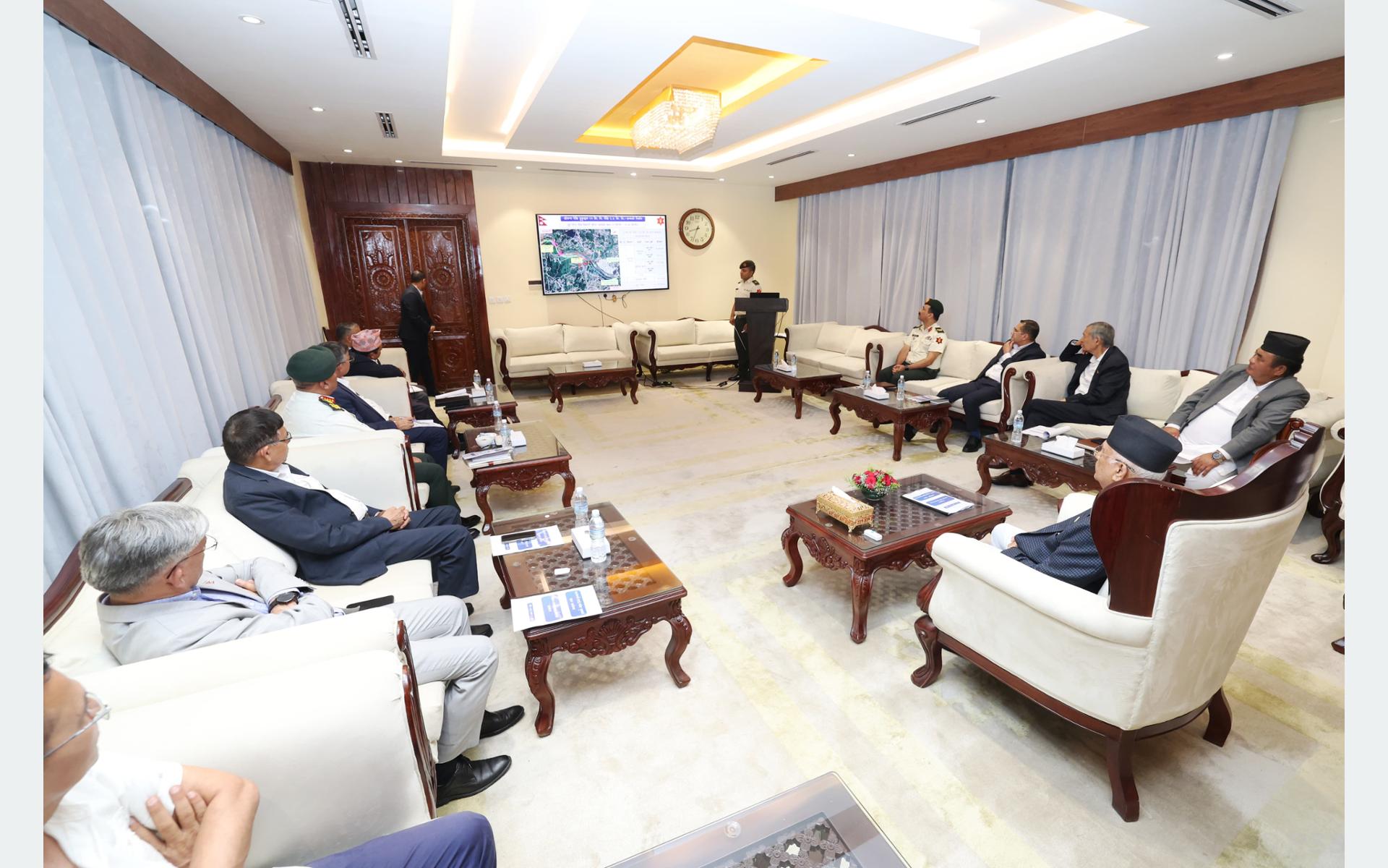 द्रूतमार्गको प्रवेश विन्दु क्षेत्रको समस्या समाधानमा प्रधानमन्त्रीद्वारा पहल