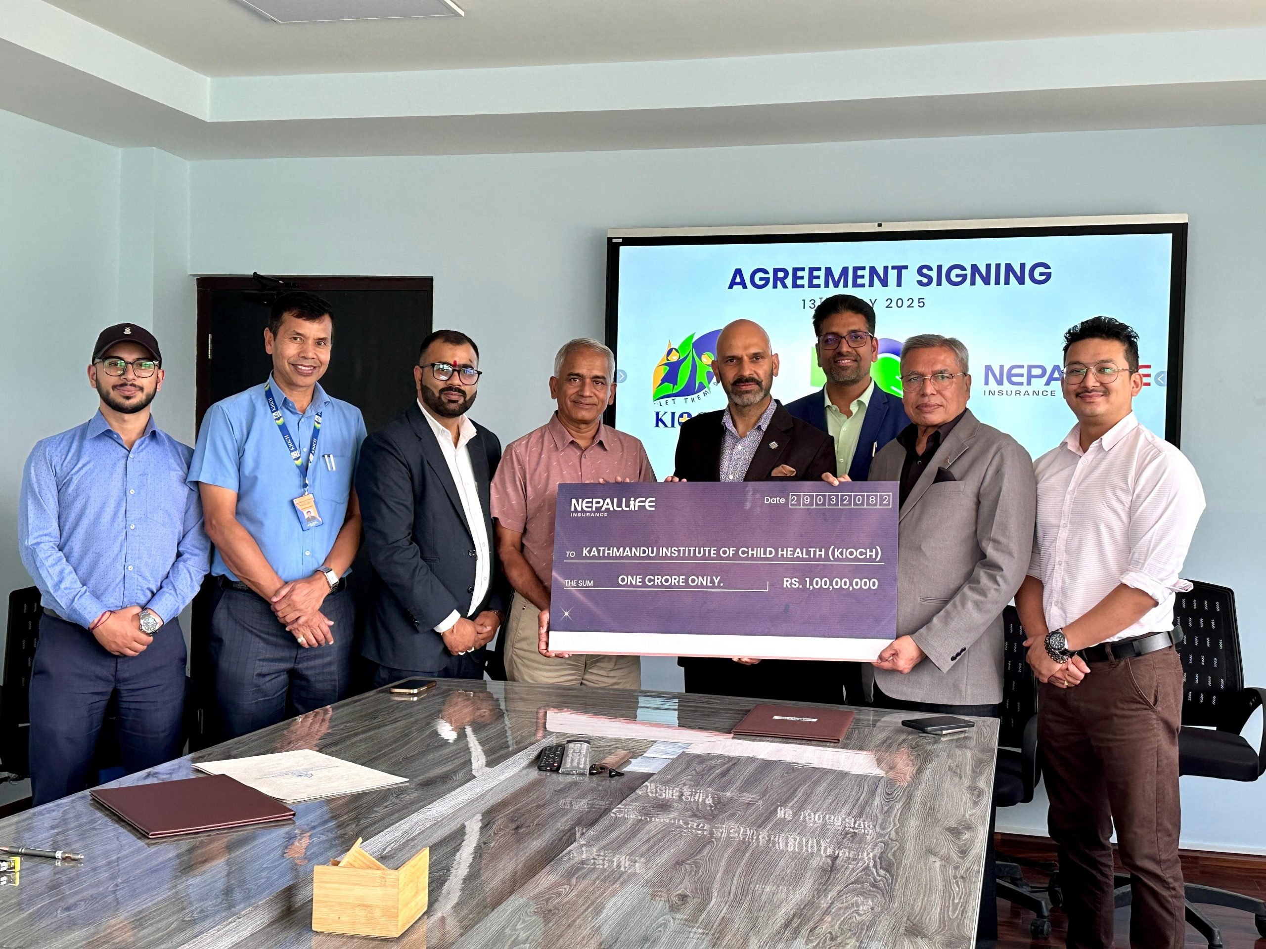 नेपाल लाइफद्वारा किओचलाई बाल अस्पताल निर्माण गर्न एक करोड सहयोग