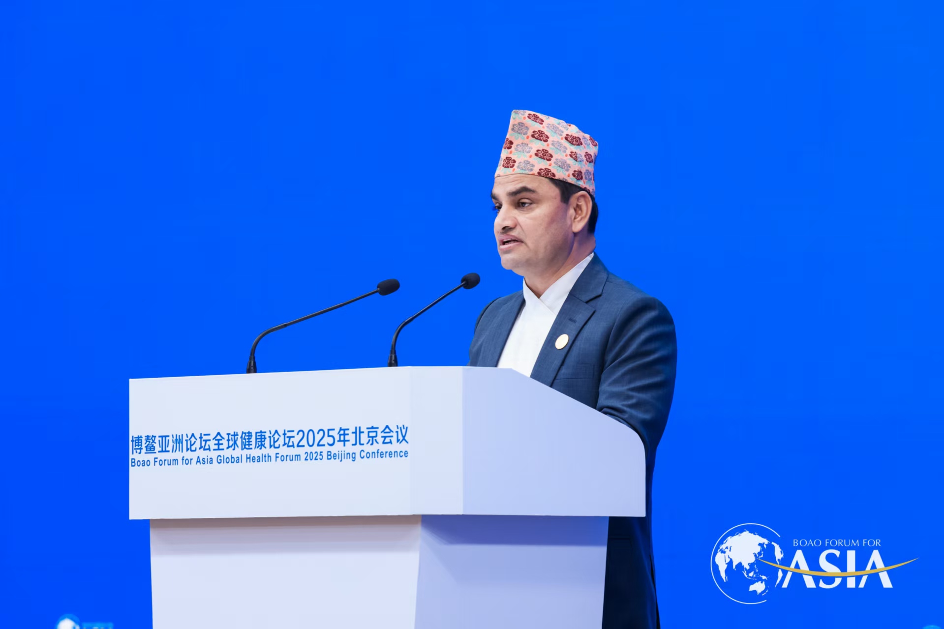 बोआओ फोरममा स्वास्थ्य मन्त्री पौडेलको सम्बोधन