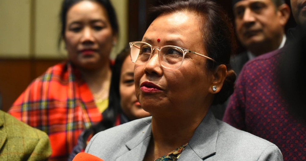 ईश्वरी न्यौपानेद्वारा राज्य व्यवस्था समिति सभापतिको पदमा उम्मेदवारी दर्ता