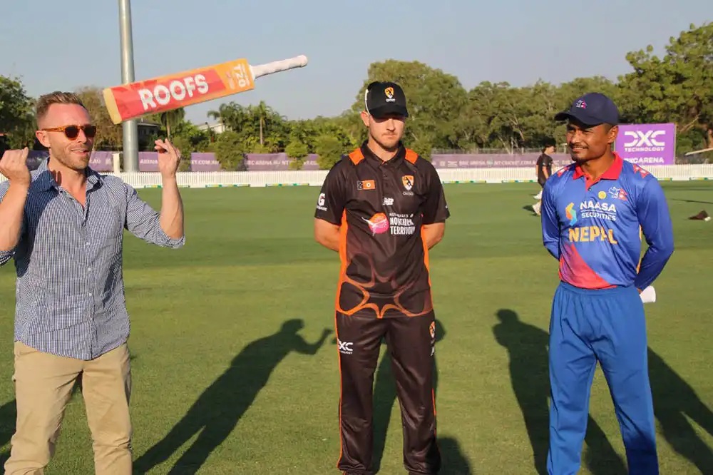 ‘नर्दर्न टेरिटोरी स्ट्राइकर’विरुद्धको खेलमा नेपालले टस जित्यो