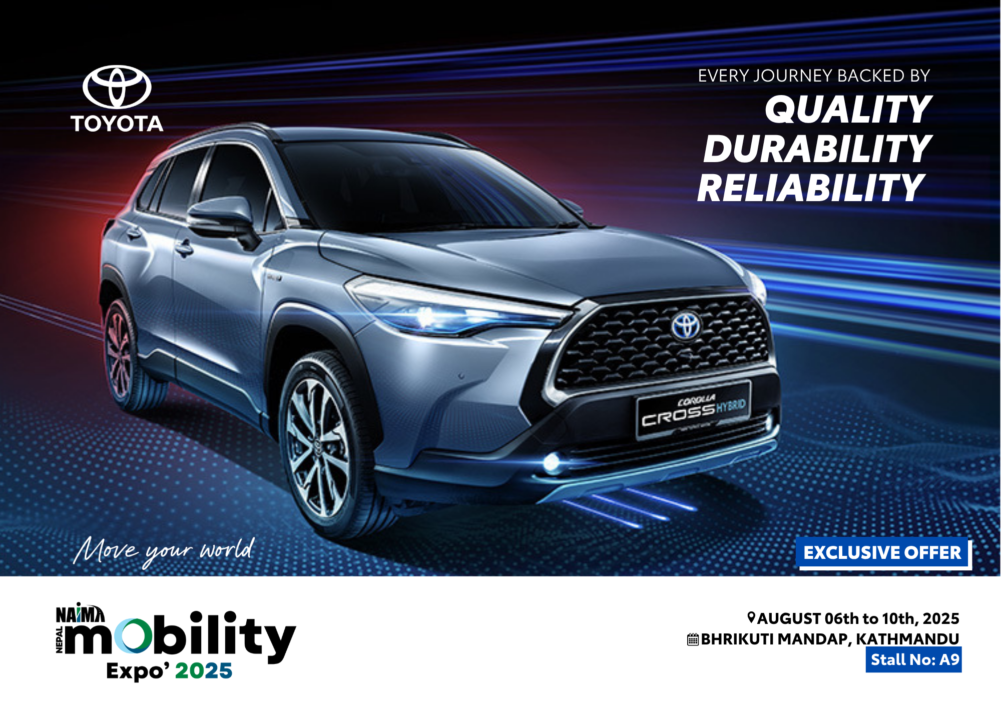 नाइमा नेपाल मोबिलिटी एक्स्पोमा टोयोटाको हाइब्रिड इलेक्ट्रिकमा विशेष अफर