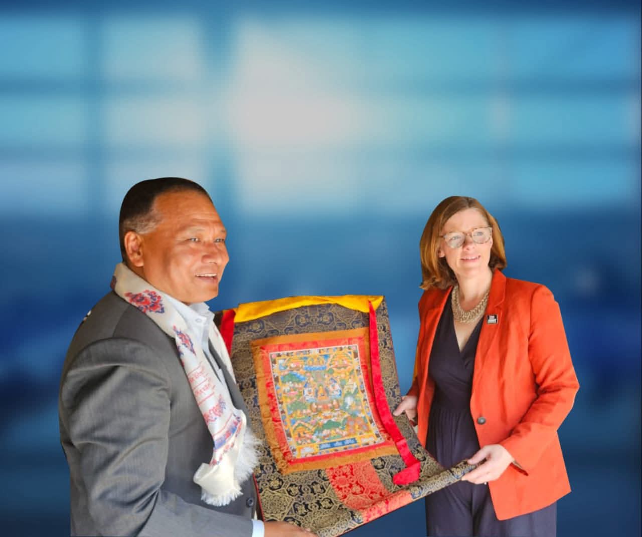 कुलमान घिसिङ र ब्रिटिस सांसद एलेक्स बेकरबीच भेटवार्ता