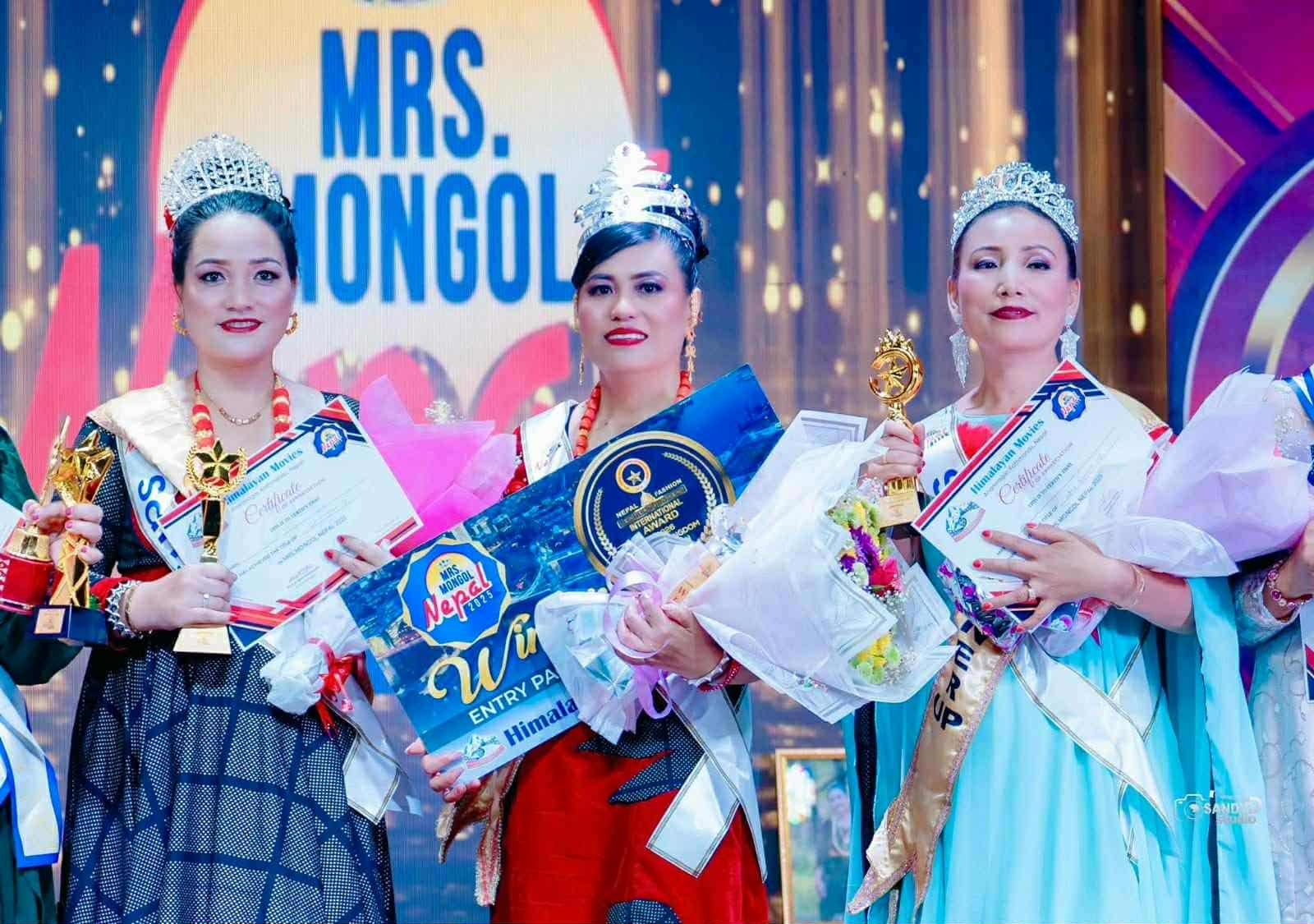 मिसेस मंगोल नेपालको ताज टिनालाई