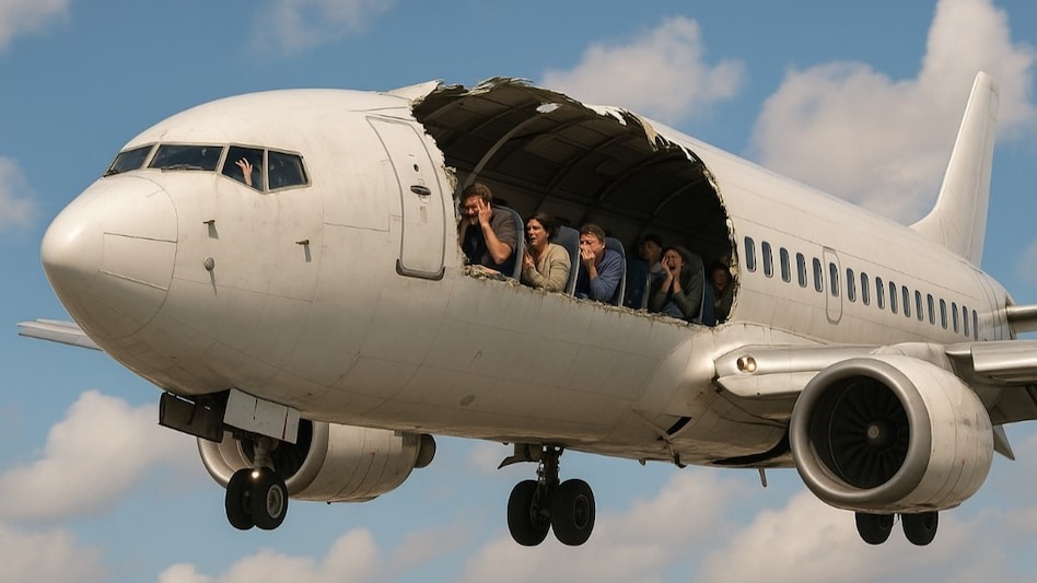 उडिरहेको विमानको छत भँचिएर उछिट्टिएपछि…