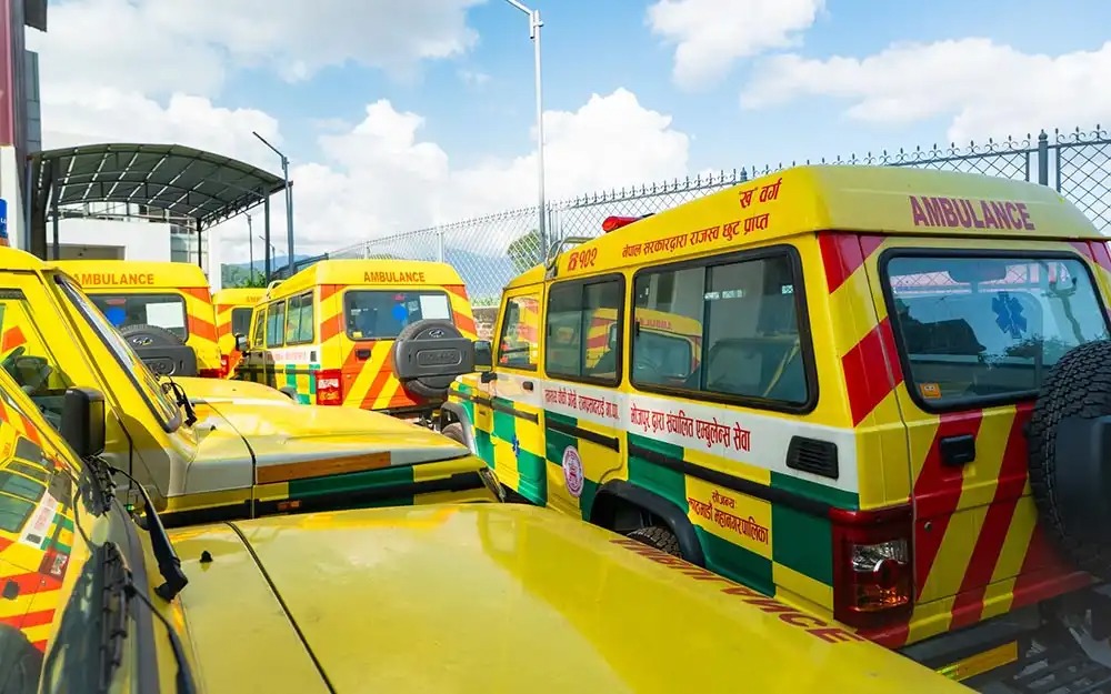 काठमाडौं महानगरपालिकाबाट विभिन्न स्थानीय तहलाई एम्बुलेन्स सहयोग