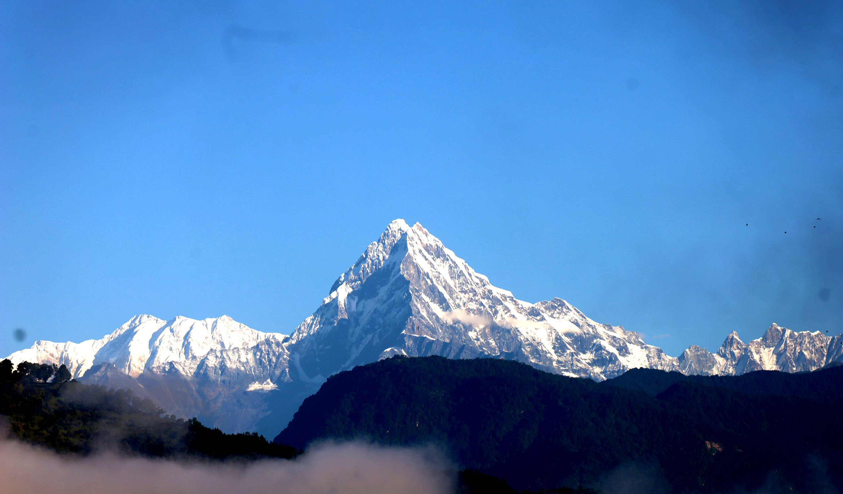 लमजुङबाट देखिएको माछापुच्छ्रे हिमाल
