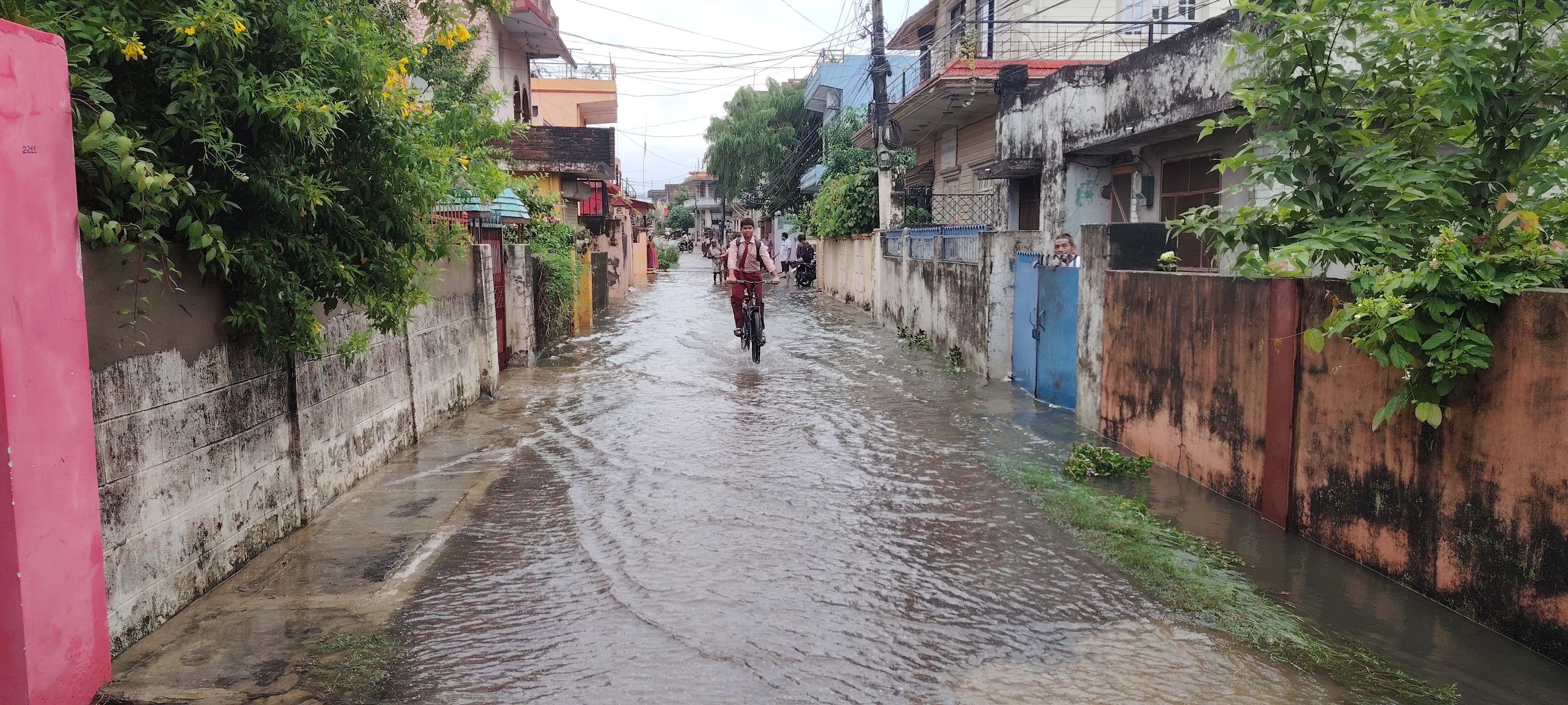 भैरहवामा भारी वर्षाले जनजीवन प्रभावित