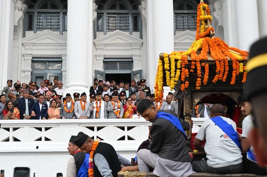 राष्ट्रपति पौडेलले गरे ईन्द्रजात्रा अवलोकन