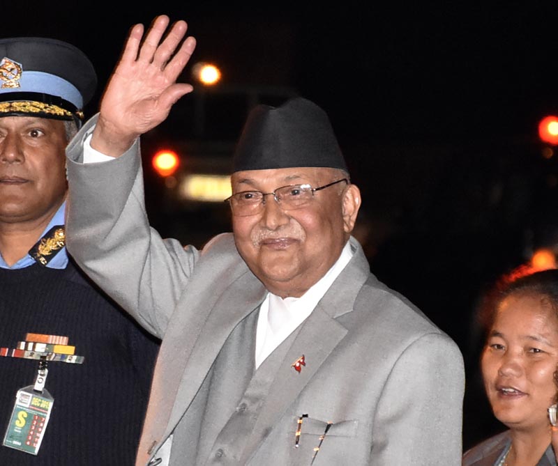 प्रधानमन्त्री ओली आज स्वदेश फिर्ता हुँदै