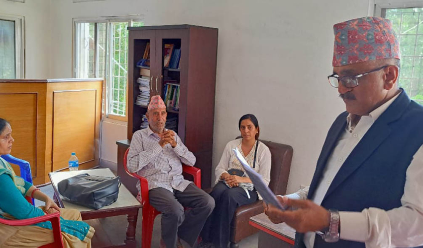 सहिद गौरव जोशीका परिवारलाई १५ लाख भुक्तानी