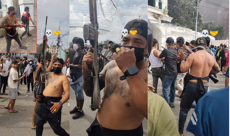 सुरक्षाकर्मीको एसएलआर लुटेर प्रदर्शन गर्ने पक्राउ