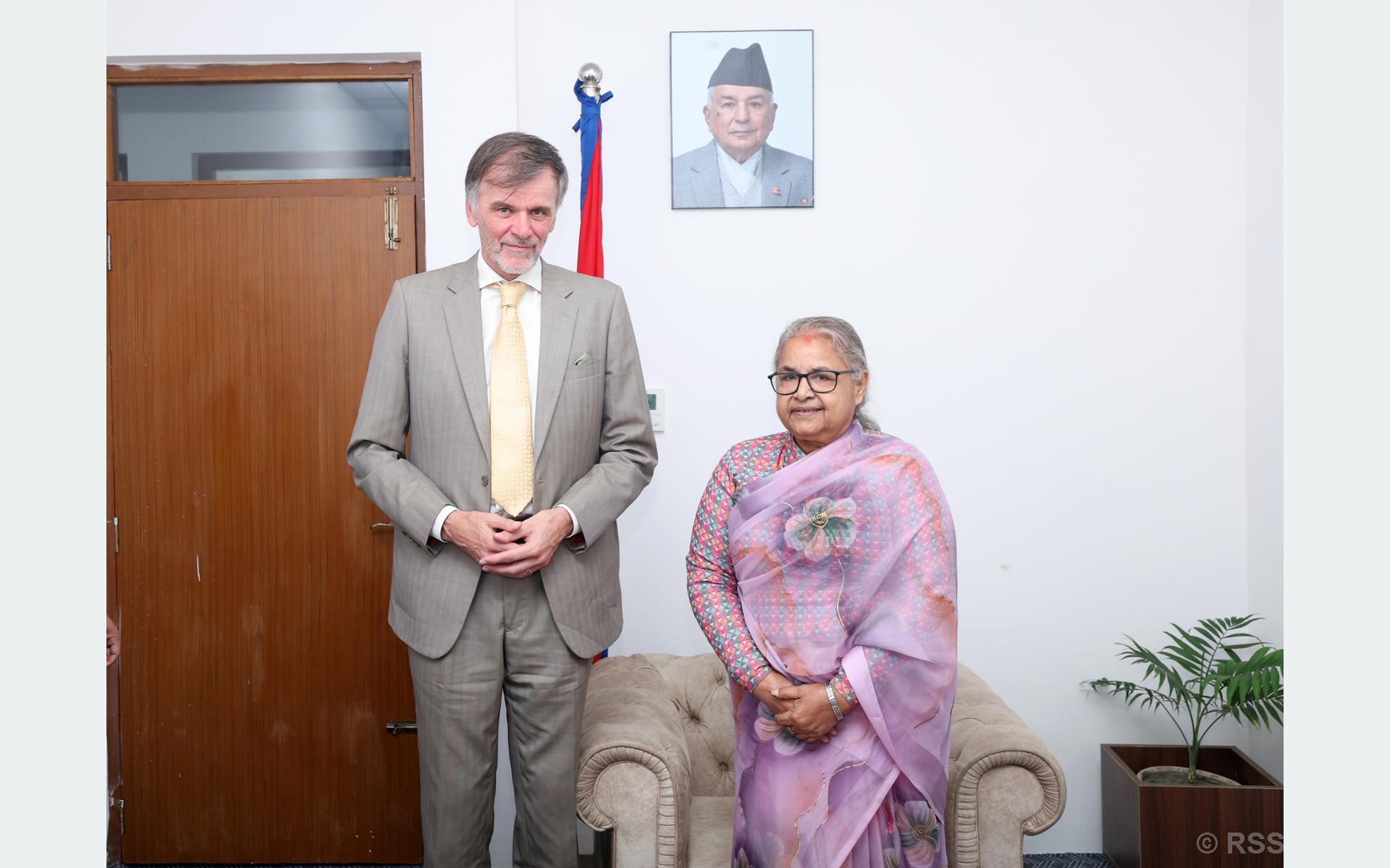 प्रधानमन्त्री कार्कीसँग जर्मनीका राजदूतको भेट