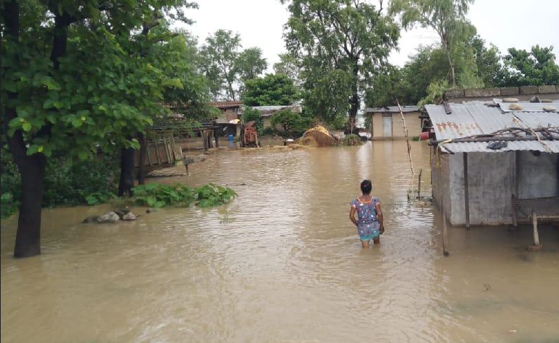 बाढीबाट रौतहटमा ४१२ परिवार विस्थापित