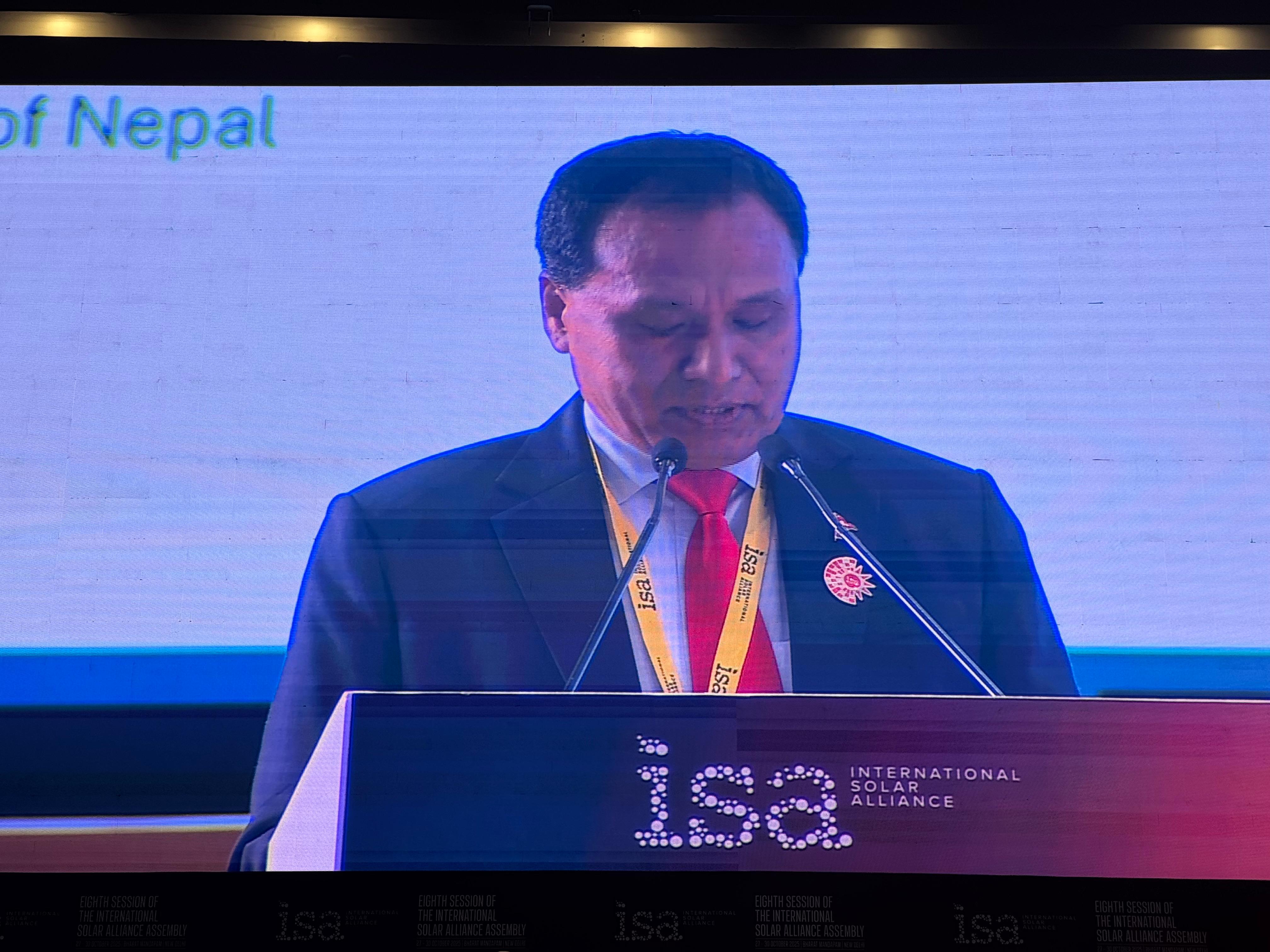 नेपालको नविकरणीय ऊर्जामा लगानी गर्न मन्त्री घिसिङले गरे अन्तर्राष्ट्रिय समुदायलाई आह्वान