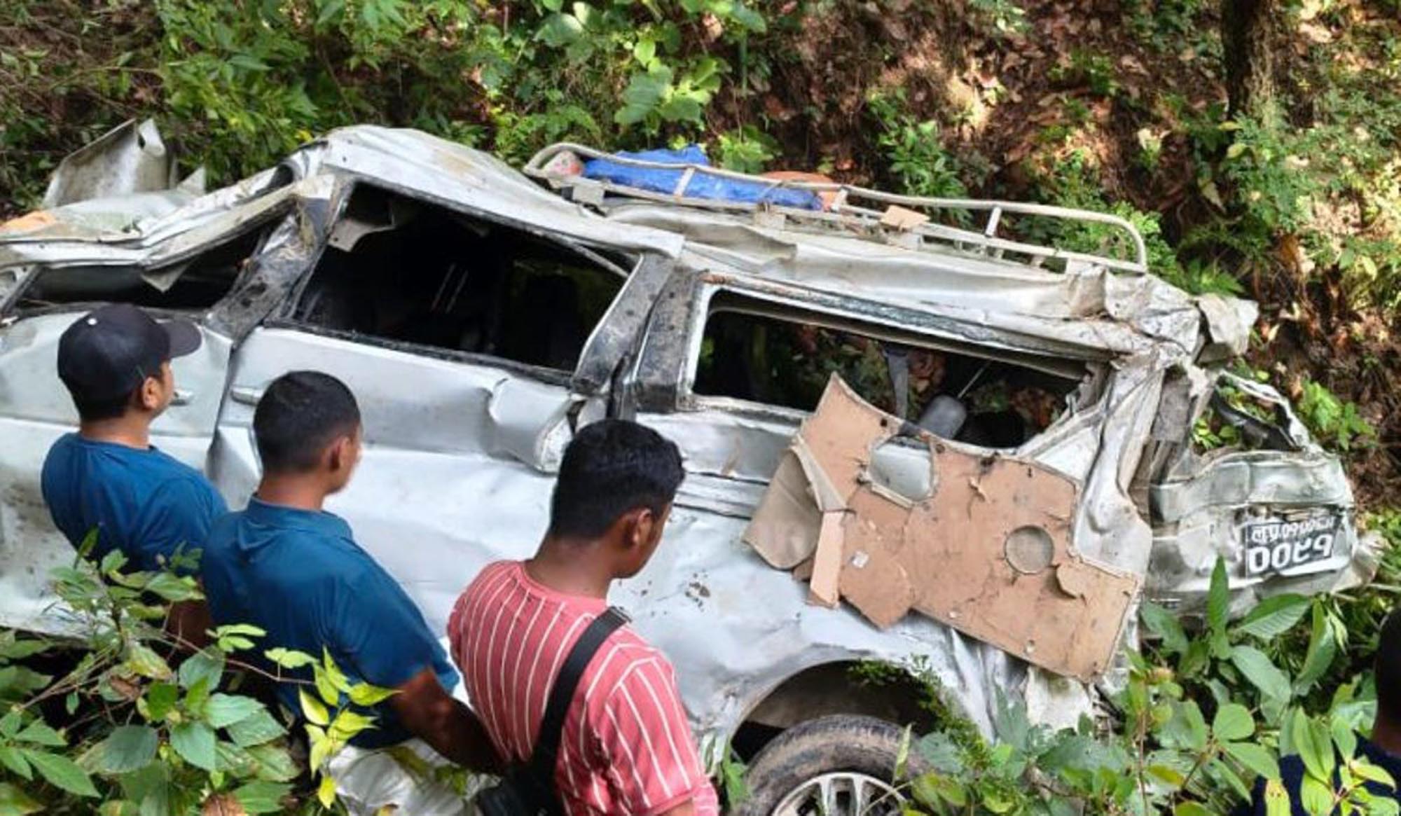 पाल्पामा गाडी दुर्घटना हुँदा तीन जनाको मृत्यु