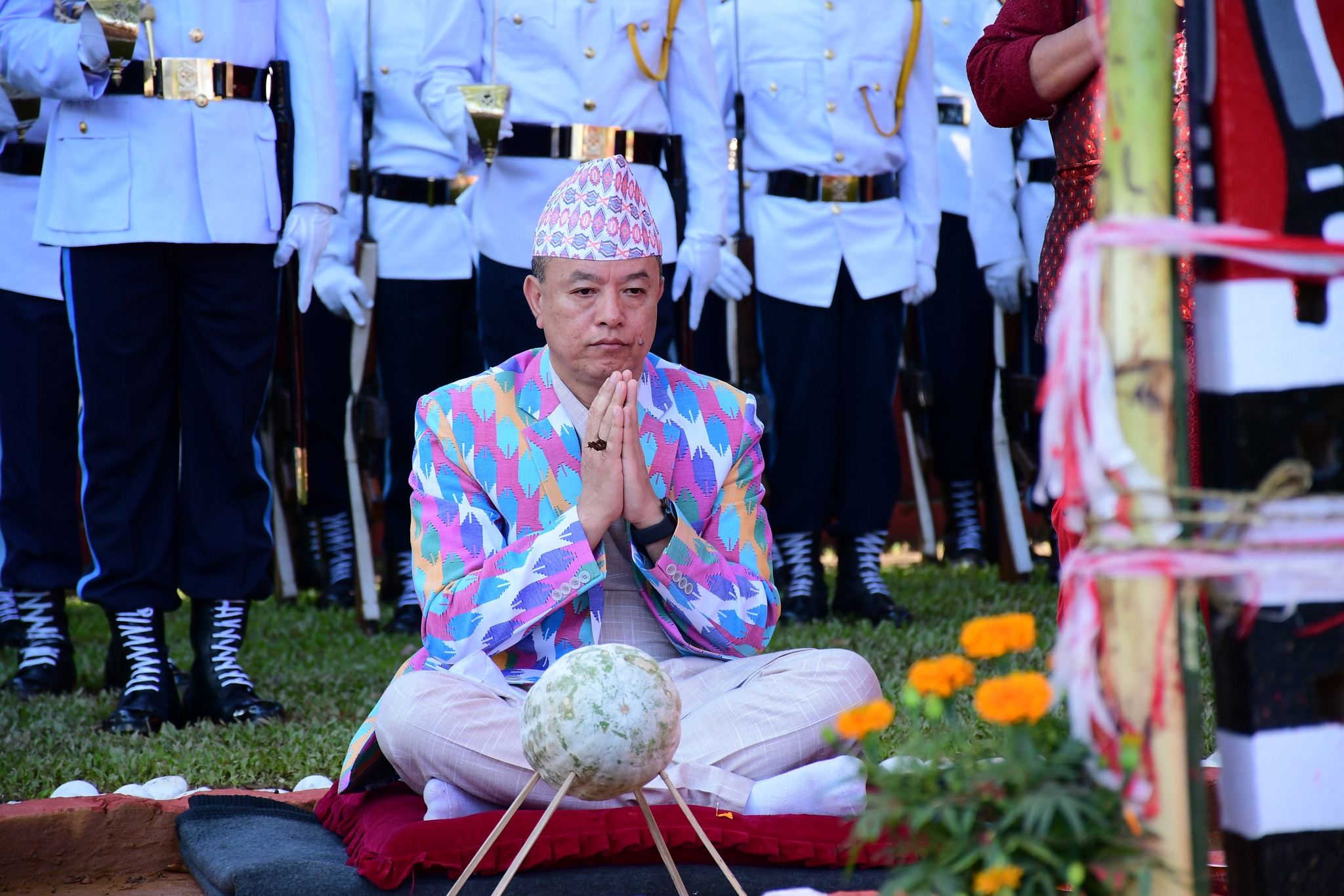 महानिरीक्षक खापुङले गरे मौलो एवं संकल्प पूजा