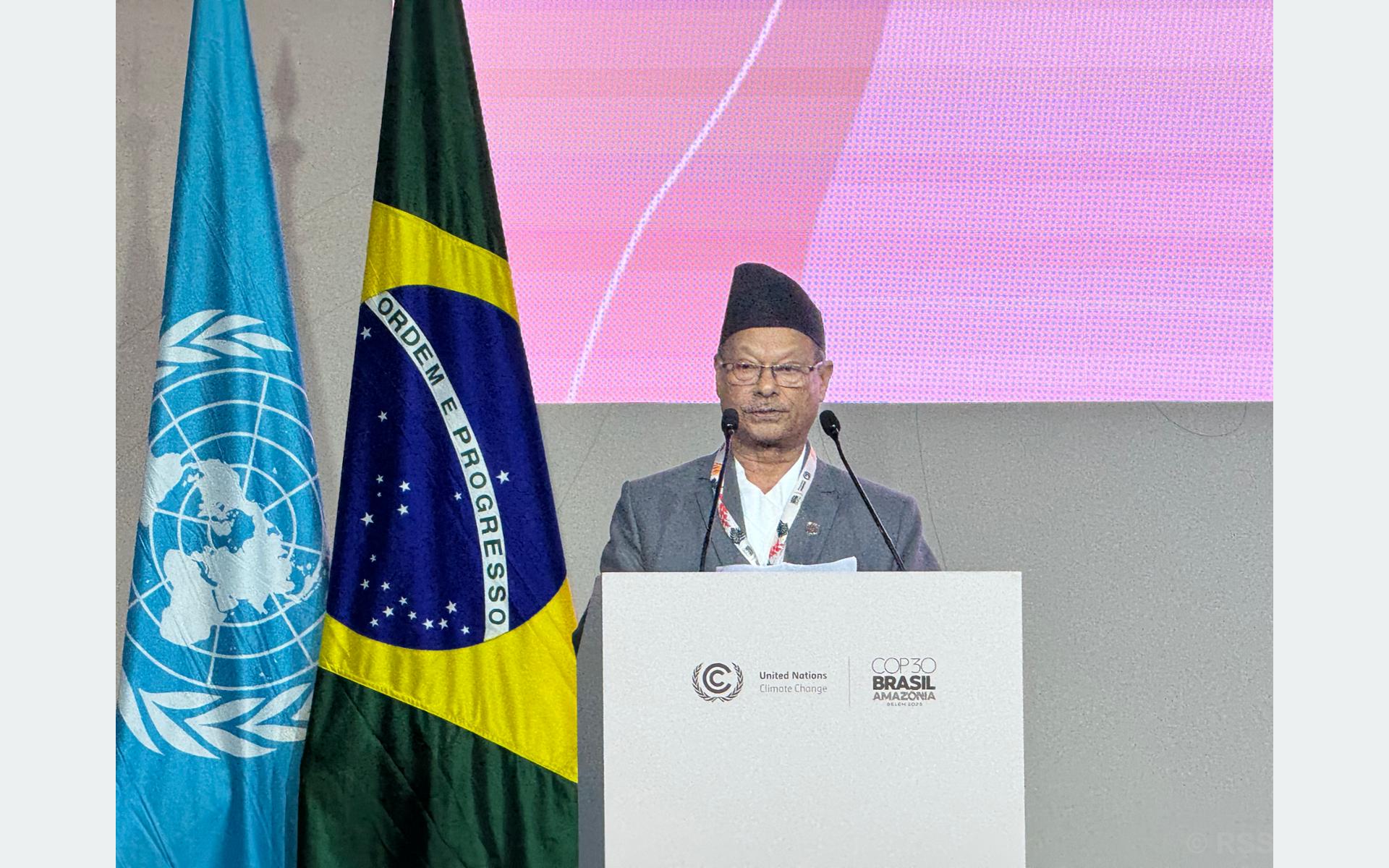 कोप–३० मा कृषिमन्त्रीको नेतृत्वमा सहभागिता, जलवायु न्यायका लागि आह्वान