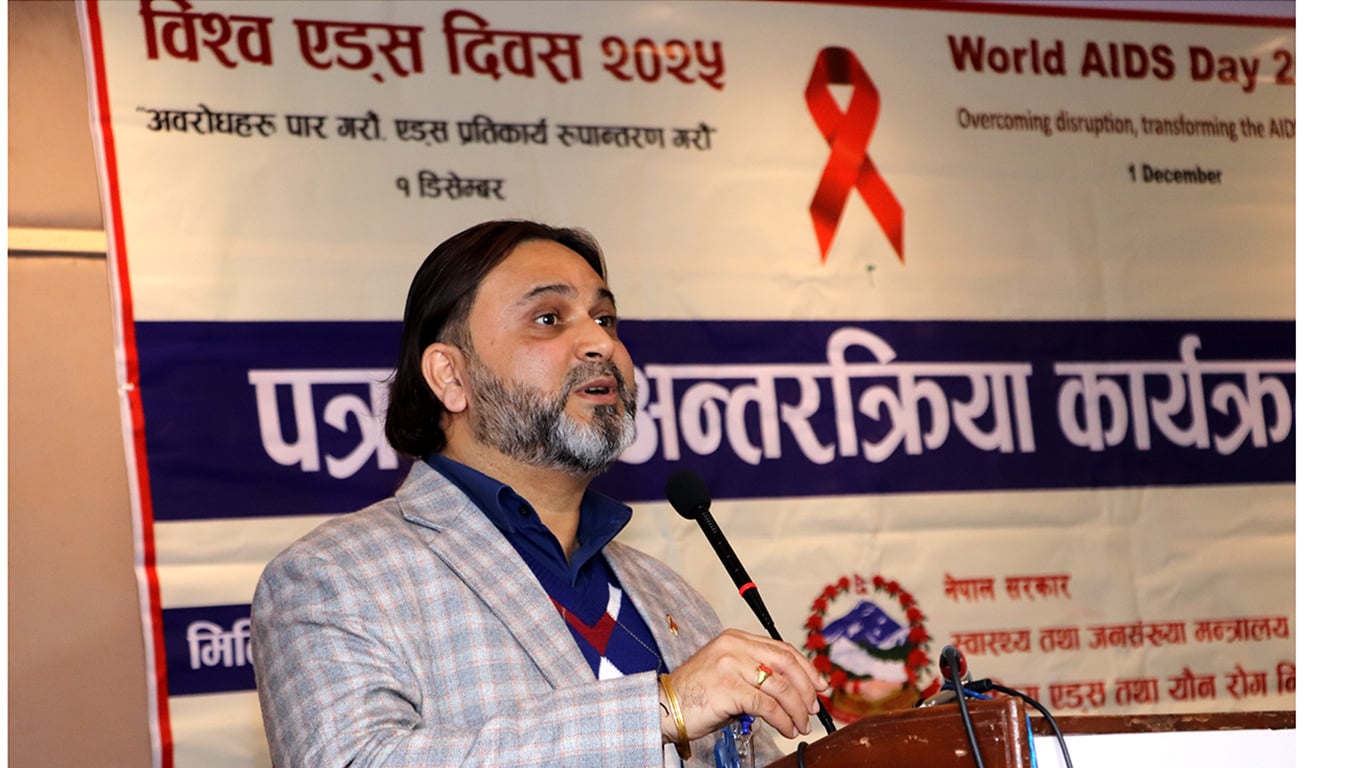 घट्दो क्रममा एचआईभी संक्रमण, हाल ३४ हजार ३३७ जना संक्रमित