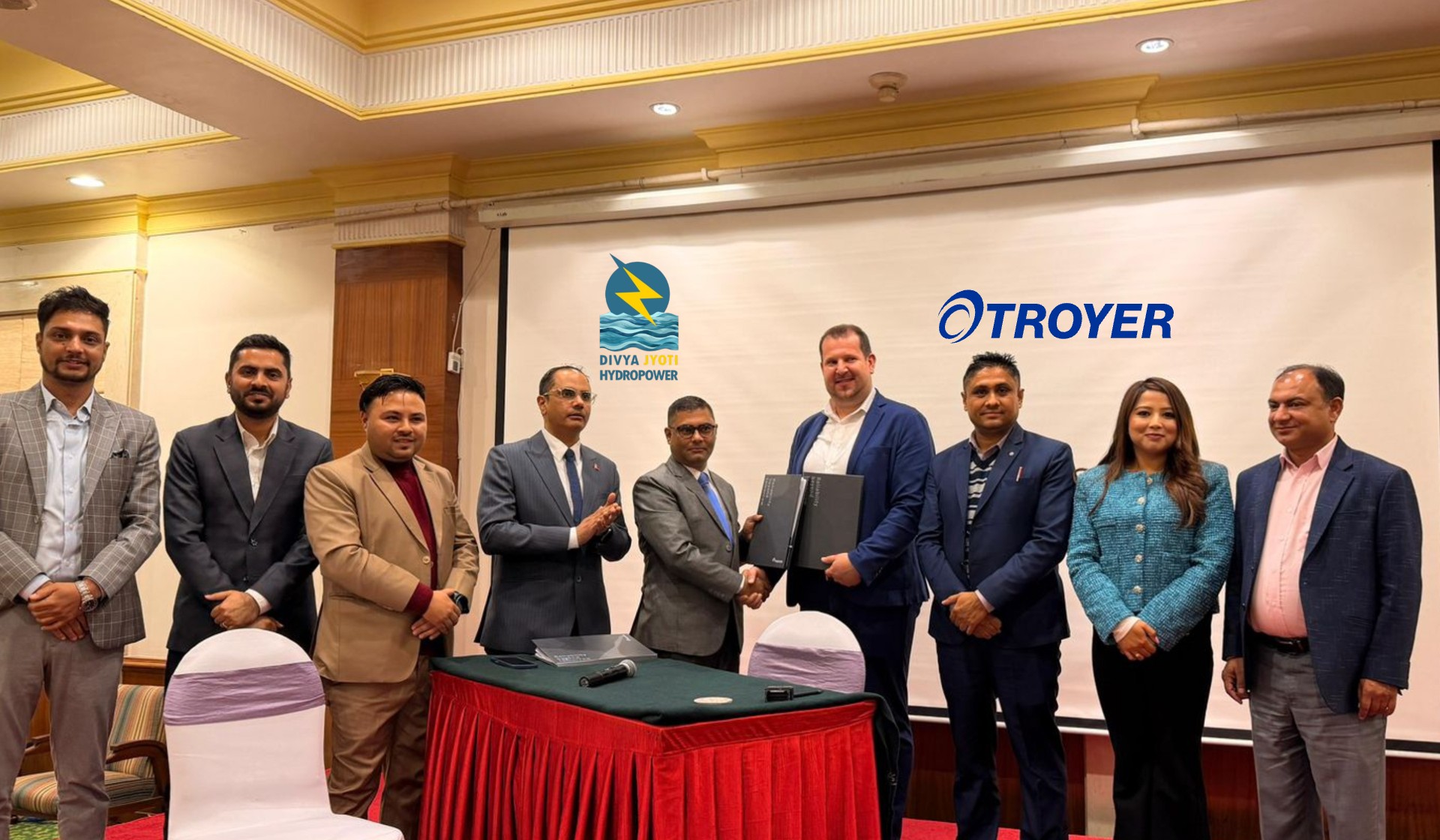 दिव्य ज्योति हाइड्रोपावर र ट्रोयरबीच ५० मेगावाट मस्र्याङ्दी बेसी जलविद्युत् परियोजनाको इलेक्ट्रो–मेकानिकल ठेक्का सम्झौता