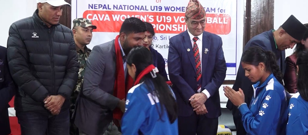 श्रीलंका जाने यु–१९ भलिबल टोलीको बिदाइ