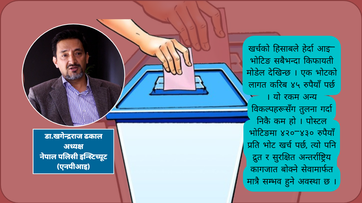 अझै आई-भोटिङ गराउन सकिन्छ, निर्वाचन आयोगले आँट गर्नुपर्छ : डा.खगेन्द्रराज ढकाल