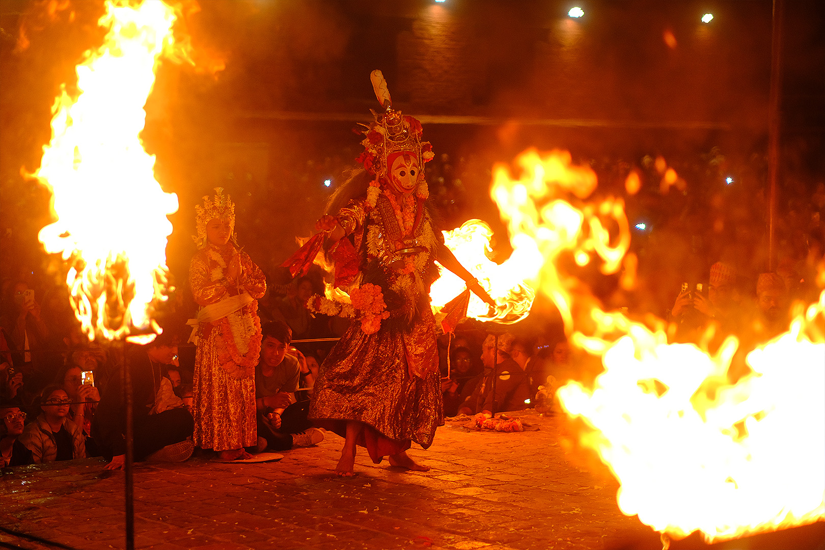 कार्तिक नाच : नृसिंह अवतारद्वारा हिरण्यकश्यपु वध (तस्बिर)