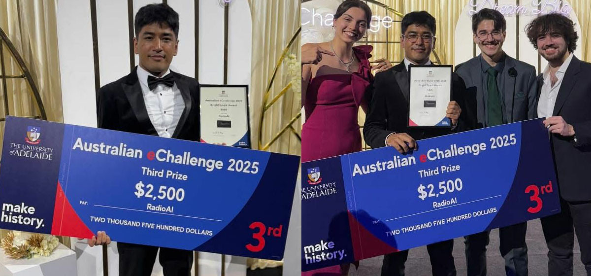 अस्ट्रेलियामा नेपाली युवा श्यामसुन्दर श्रेष्ठलाई ‘ब्राइट स्पार्क अवार्ड’