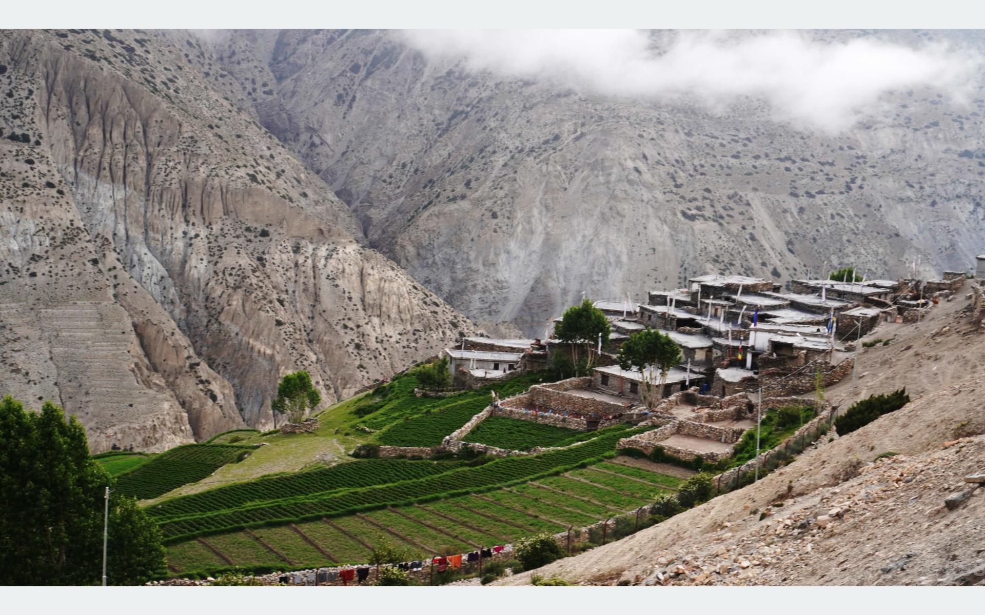 हिउँदयाममा बाँसस्थान फेरिएको मुस्ताङको साङ्ता गाउँ