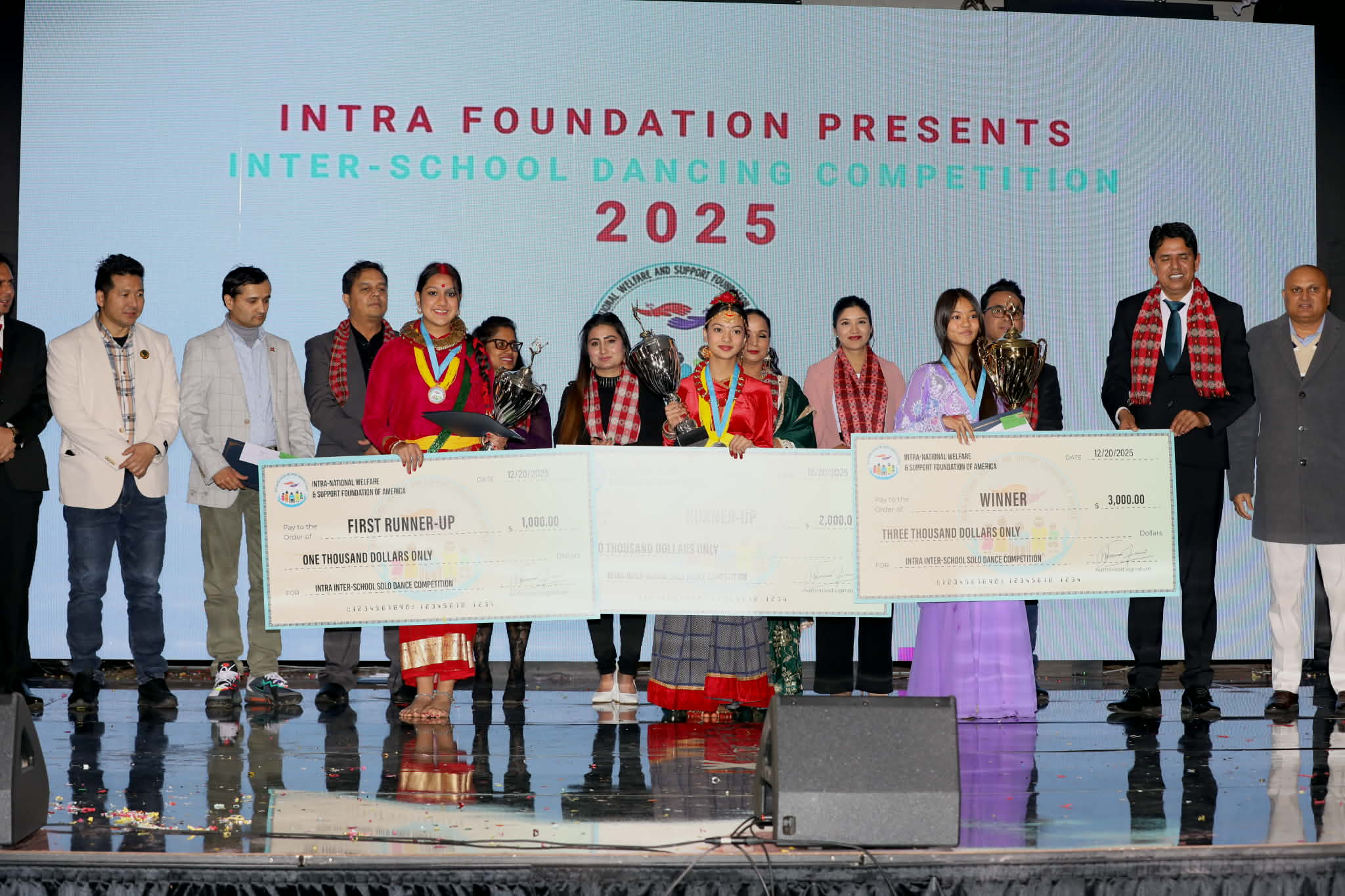 अमेरिकामा भएको नेपाली गायन र नृत्य प्रतिस्पर्धामा आर्या र खुसी बिजयी