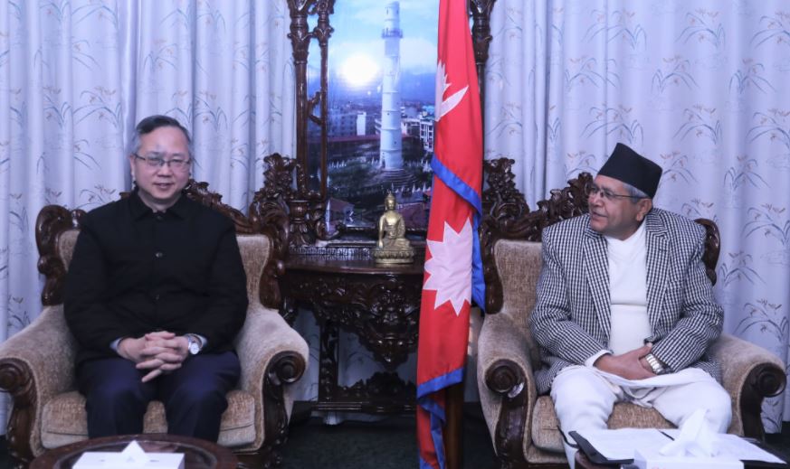 सभामुख घिमिरेसँग चिनियाँ राजदूत सोङको बिदाइ भेट