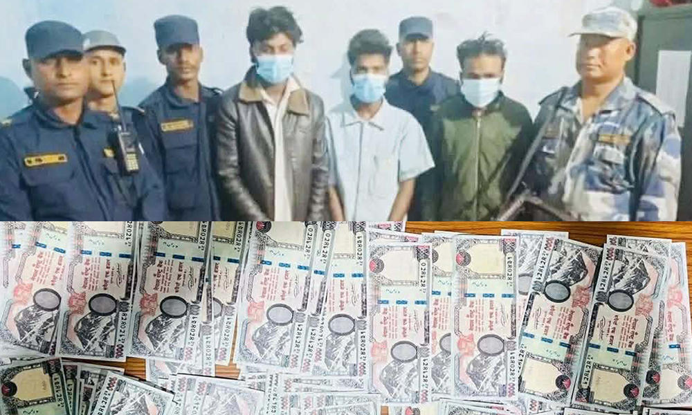ठूलो परिमाणमा नक्कली नेपाली रुपैयाँसहित तीन पक्राउ