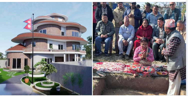 गुण्डुमा ‘ओली कुटी’ निर्माण सुरू