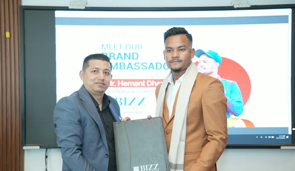क्रिकेट खेलाडी धामी बिज एजुकेशनका ब्रान्ड एम्बासडर