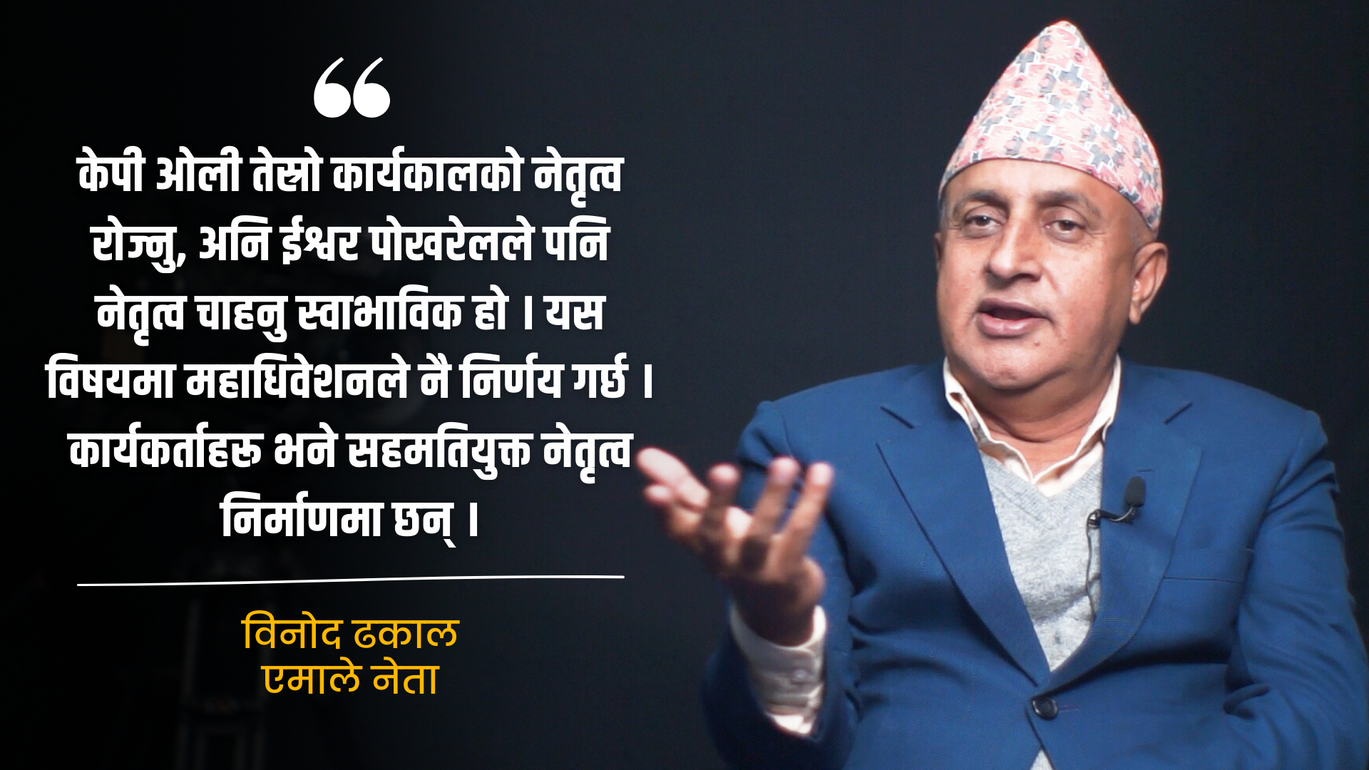 विद्या भण्डारीलाई एमालेले अन्याय गर्न मिल्दैन्: विनोद ढकाल